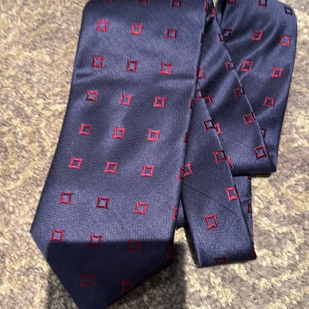 Men's Blue Canali Tie 100% Silk Made in Italy